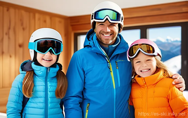 스키장 숙박 패키지 - Image Prompt 1: Family All-Inclusive Winter Wonderland**