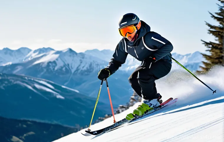 스키 초보 코칭 레슨 후기 - **Prompt 1: Joyful First Descent at a Spanish Ski Resort**
    A happy female beginner skier, approx...