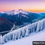 스키장 드론 촬영 허용 여부 - **Prompt 1: Majestic Aerial View of a Ski Resort at Sunset**
A breathtaking wide-angle aerial sh...