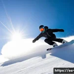 스노우보드 모델별 리뷰 - **Prompt:** A dynamic, wide-angle shot of a snowboarder gracefully carving down a pristine, snow-cov...