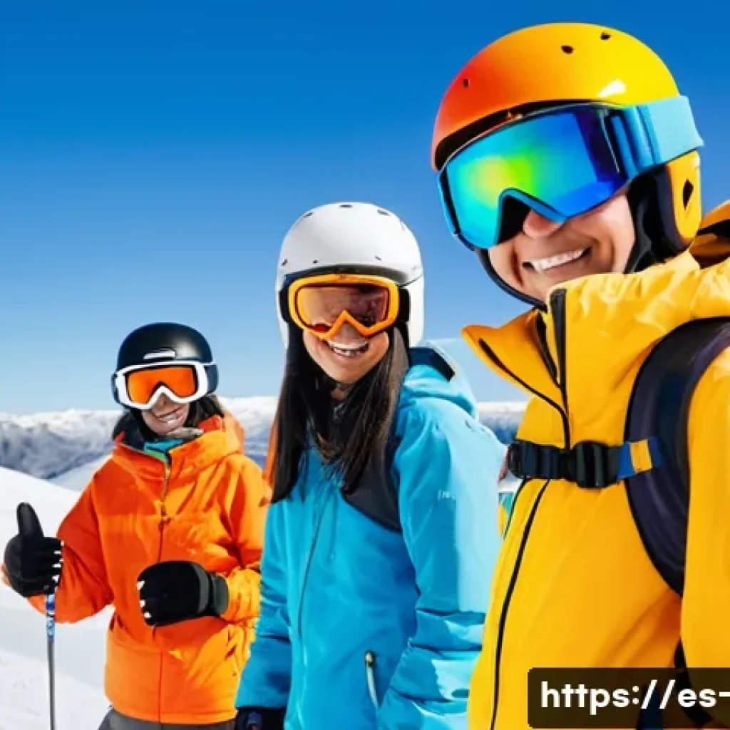스노우보드 초보 커뮤니티 - A group of beginner snowboarders practicing on a gentle, snow-covered slope in the Spanish Pyrenees,...