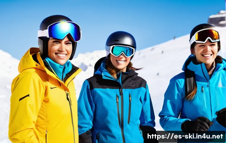 스키 코치 고용 팁 - A professional certified ski instructor wearing appropriate winter sports gear and protective helmet...