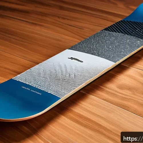 스노우보드 데크 재질 종류 - A detailed cross-sectional illustration of a snowboard highlighting its internal structure, focusing...